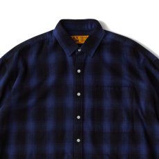 画像9: GIGADATION Ombre Flannel Check Shirts BLU オンブレ チェック ネルシャツ チェック シャツ (9)