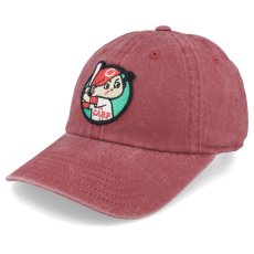 画像1: Hiroshima Toyo Carp Archive Red Dad Cap 広島 東洋 カープ ストラップバック キャップ 帽子 (1)