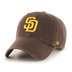 画像1: San Diego Padres Clean up Ball Cap Brown サンディエゴ パドレス クリーンナップ キャップ 帽子 (1)