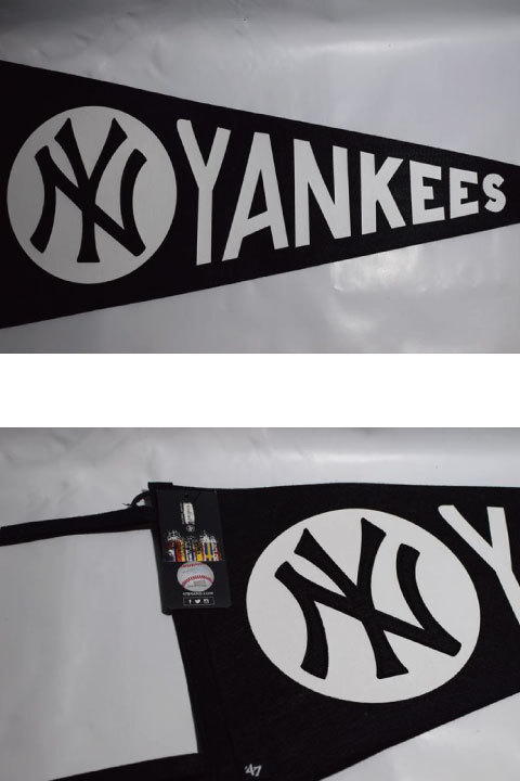 47 Brand フォーティーセブンブランド New York Yankees Mcbess 47 Pennant ニューヨーク ヤンキース ペナント Black White Interior Goods Global Artist Project インテリア グッズ Mlb メジャー リーグ ベースボール Shellter