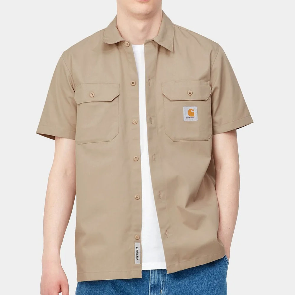 carhartt】 ワークシャツ ベージュS カーハート メンズ - シャツ